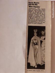 Coleccionismo de revistas: RECORTE CLIPPING DE ROCIO MARTIN MISS ESPAÑA REVISTA LECTURAS Nº 1595 PAG. 9 L31